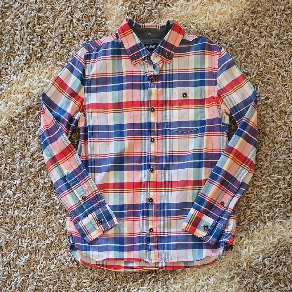 Ted Baker Colorful Plaid Button Down Shirt